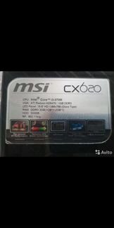Продаю ноутбук MSI CX620, core i3, в рабочем состо