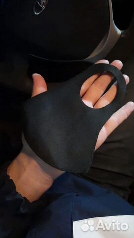 Маска черная многоразовая