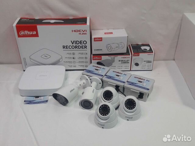 Камеры видеонаблюдения 5 шт к-т 4Мп Dahua