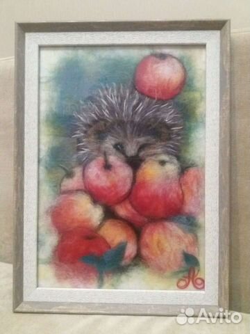 Картина из шерсти 