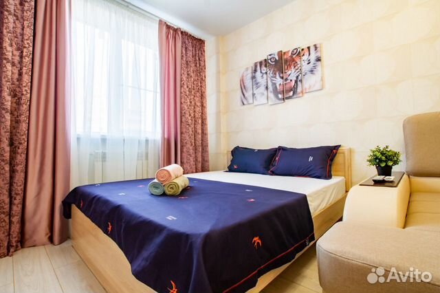 

1-к. квартира, 44 м², 2 кровати