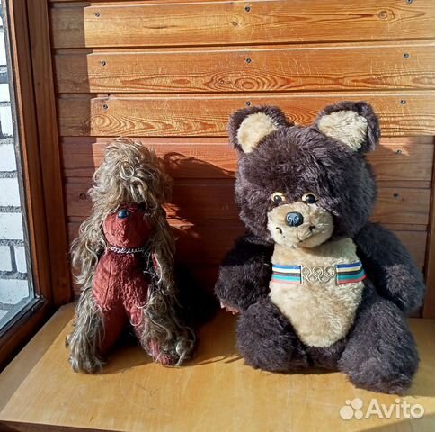 Мягкая игрушка СССР. Олимпийский мишка. Пудель