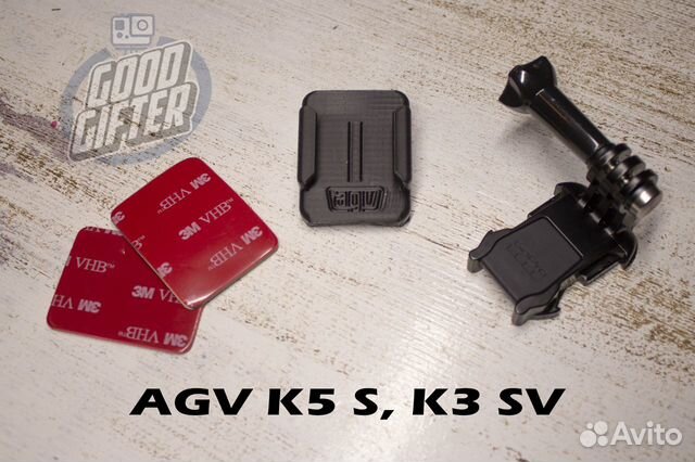 Крепление камеры GoPro на Мотошлем AGV K3 SV, K5 S