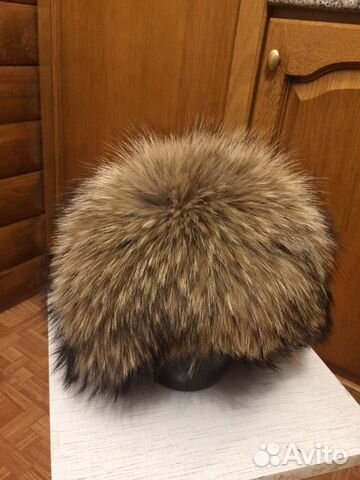 Шапка женская енот р. 56-58