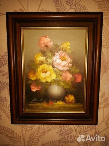 Букет. (антикварная картина)