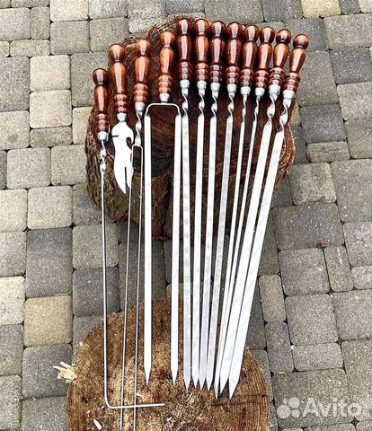 Шампура из нержавейки дер.ручка