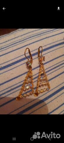 Серьги винтаж Чехословакия