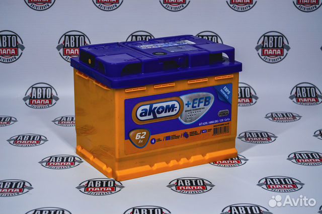 Автомобильный аккумулятор Аком EFB 62Ah