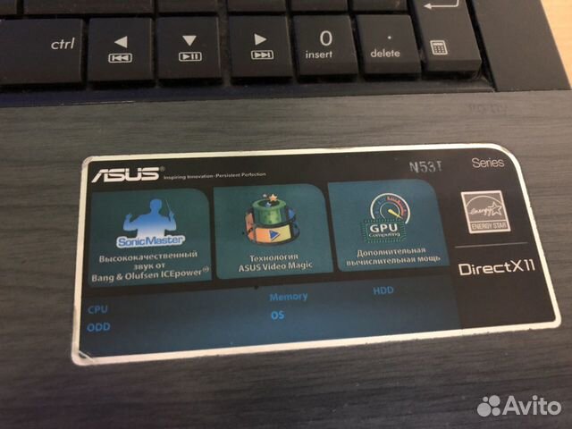 Ноутбук asus N53ta (AMD A4 1.9 ггц, 8 гб, HDD 500)