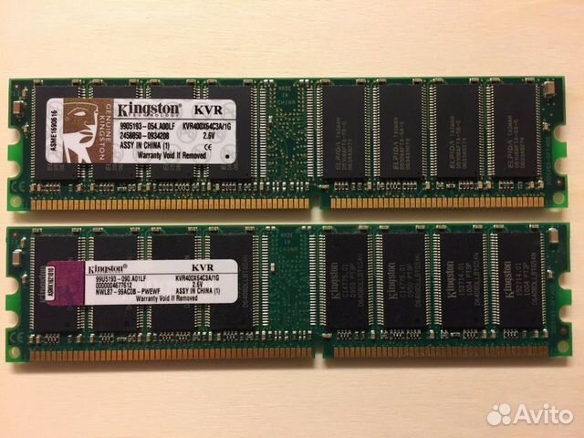 Оперативная память DDR 2GB(KVR400X64C3A)