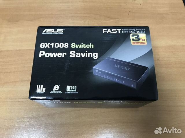 Power Saving Switch asus GX1008 8 портов 10/100