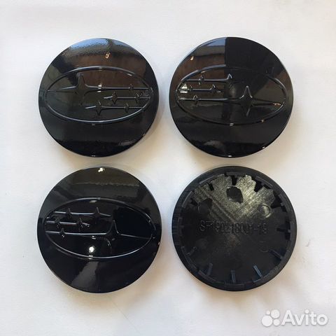 Колпачки Заглушки литые диски Subaru Субару Black