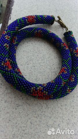Дизайнерские бусы, бисерный жгут, лариат Дизайнерские бусы, бисерный жгут, лариат