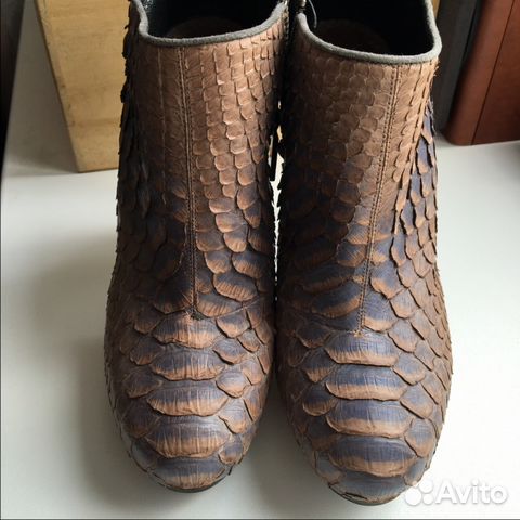 Ботильоны Baldan из змеиной кожи