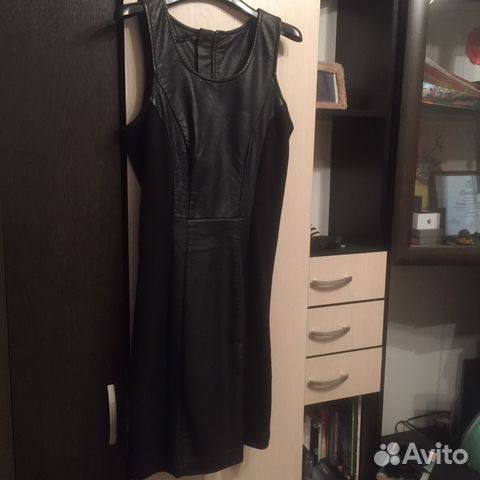 Платье бомба кожаное