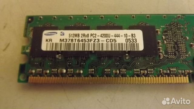 Оперативная память ddr2 512mb SAMSUNG 2rx8-4200u-4
