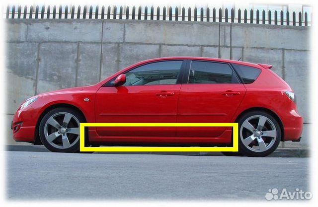 пластиковые пороги mazda 3