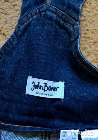 Джинсовый полукомбез John Baner и джинсы 98 р-р