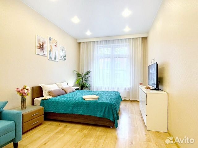 

1-к. квартира, 46 м², 3 кровати
