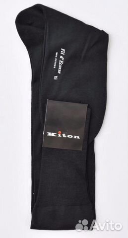New. Kiton Napoli носки Cotton Black 11.5 L/XL