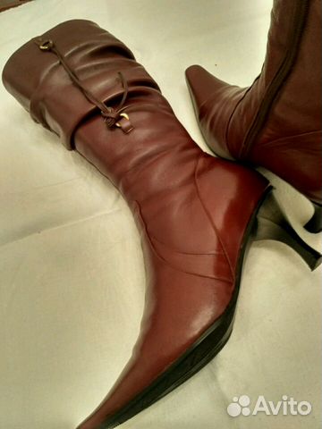 Сапоги кожаные, размер 36,5 Сапоги кожаные, размер 36,5
