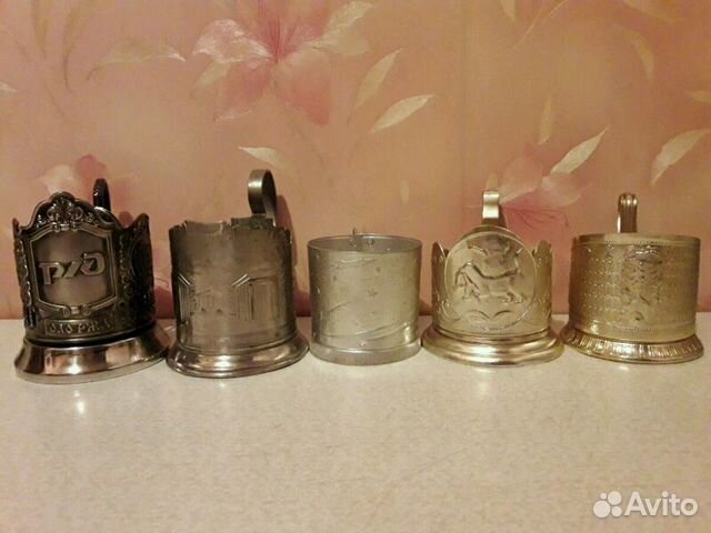 Подстаканники: ржд, нерж.сталь СССР