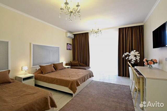 

Квартира-студия в апарт-отеле, 52 м², 3 кровати