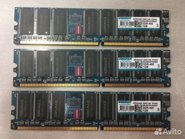 Dimm DDR PC3200 1Gb в ас-те (б/у)