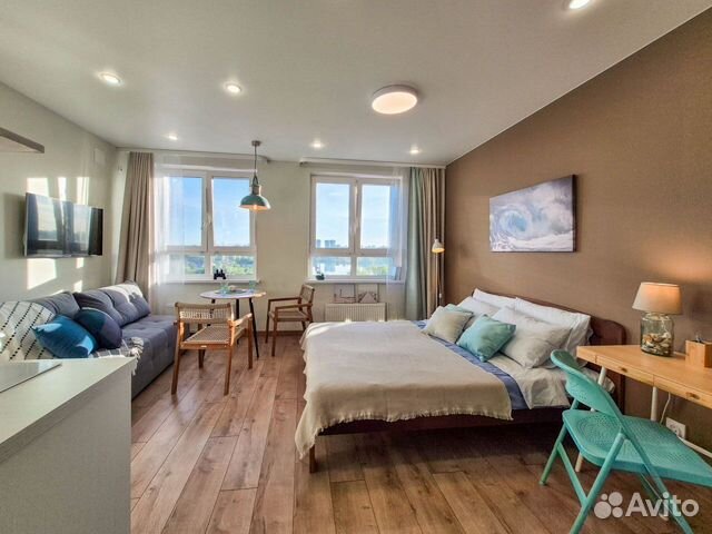 

Квартира-студия, 28 м², 2 кровати