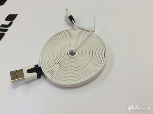 Кабель 8 pin для iPhone 5/6/iPad Плоский 3 метра