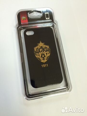 Чехол накладка iPhone 4 / 4S цска Черный / золото