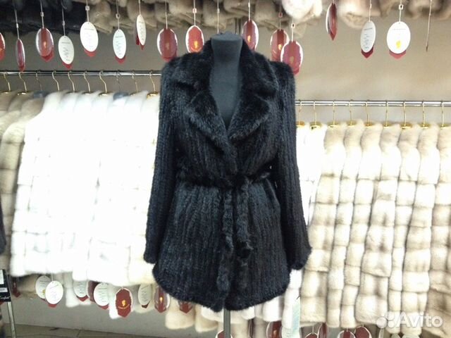 Шуба вязанная норка Шуба вязанная норка
