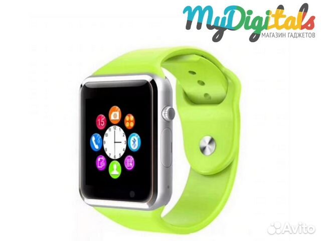 Умные часы телефон Smart Watch A1 Зеленые
