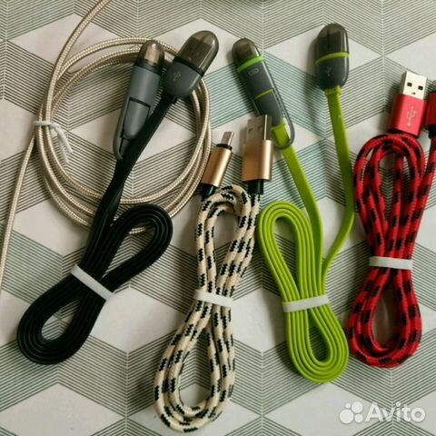 Кабель для зарядки micro USB и 8pin разные Кабель для зарядки micro USB и 8pin разные