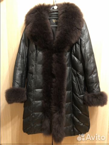 Зимний кожаный пуховик/пальто Acasta Зимний кожаный пуховик/пальто Acasta