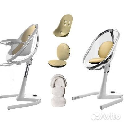 Стульчик Mima moon white champagne Стульчик Mima moon white champagne