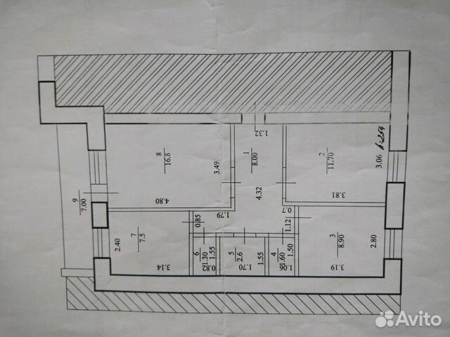 3-к квартира, 62 м², 4/5 эт.