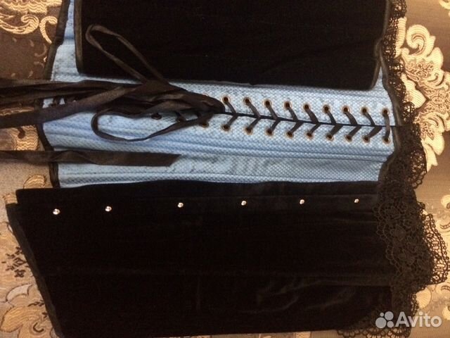 Корсет Бархатный Черный Корсет Бархатный Черный