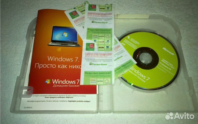 Продам Windows 7 домашняя базовая x32 SP1 BOX