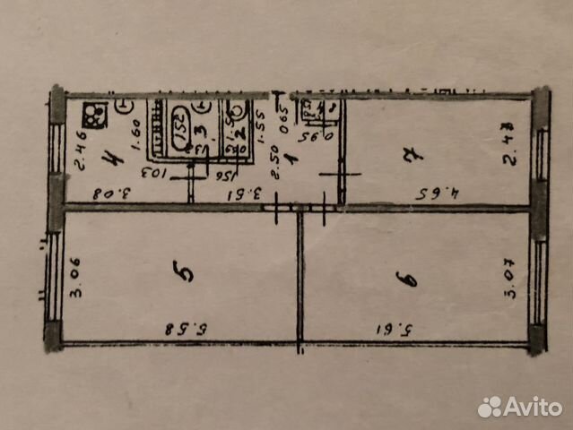 3-к квартира, 61 м², 1/5 эт. 3-к квартира, 61 м², 1/5 эт.