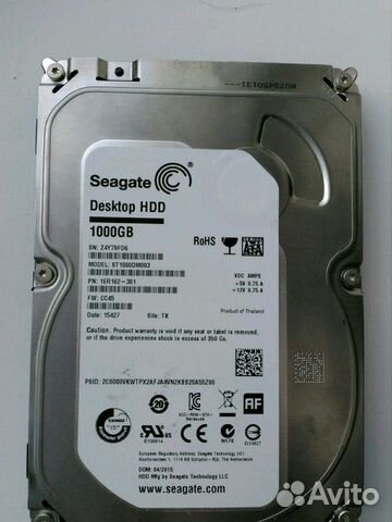 Продаю жёсткий диск на 1тб (HDD Seagate)