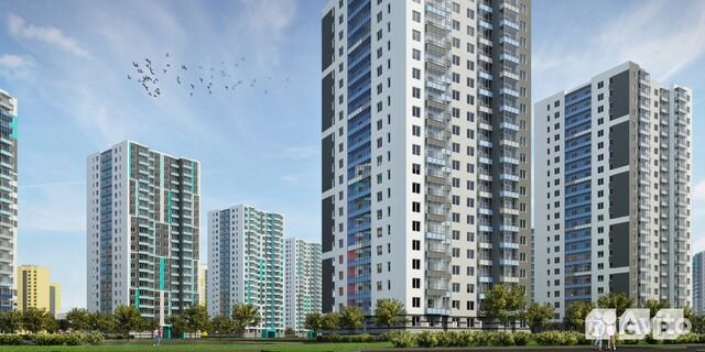 2-к квартира, 65.2 м², 13/21 эт.