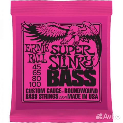 Струны бас 45-100 Ernie Ball 2834 Super Slinky