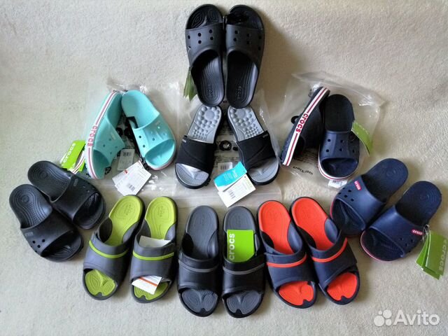 Шлепанцы, шлепки, сланцы, вьетнамки Crocs W8