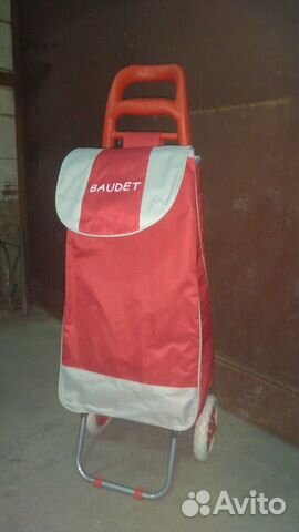 Сумка тележка хозяйственная красная Сумка тележка хозяйственная красная