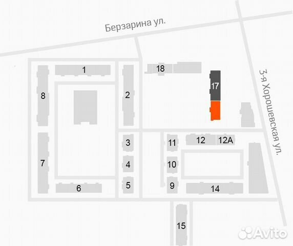 2-к квартира, 65.5 м², 17/22 эт.