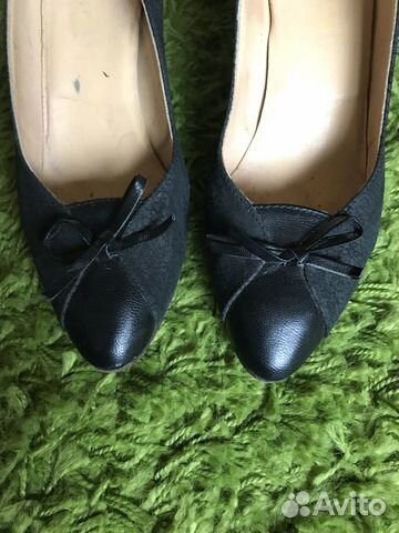 Туфли чёрные б/у (р-р 24,5)