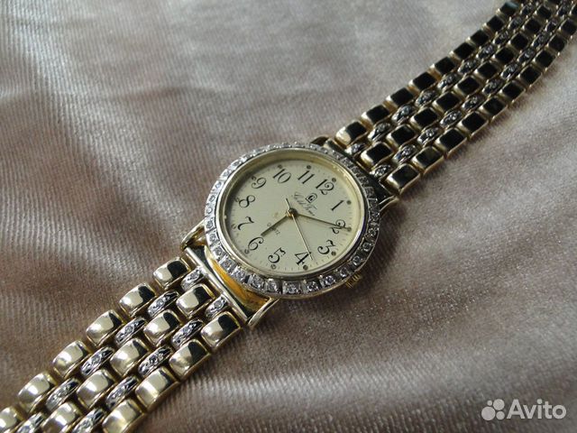 Часы золотые с бриллиантами, 750 пробы, мужские