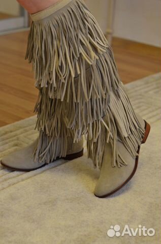 Замшевые сапоги Zara