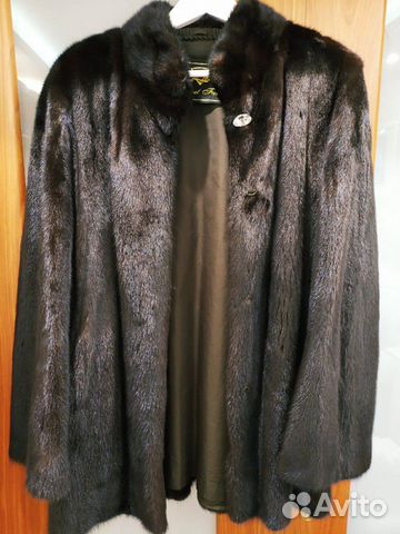 Шуба черная норка 46 размер